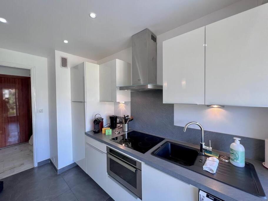 Le Pinede - Apt 4 Prs- Parking - Clim - 500M Plages Antibes Exteriör bild